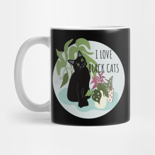 I Love Black Cats Mug